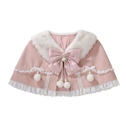 Floral Print Lolita Camisole Dress With Ruffle Cape Set YOU0266