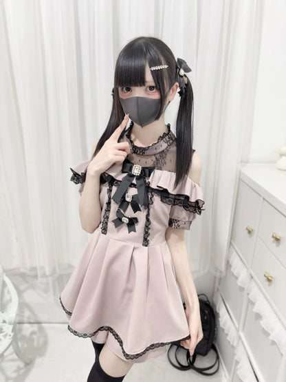 【予約商品】Ground Mine Girl Style 3-Ribbon Dress NEK0001