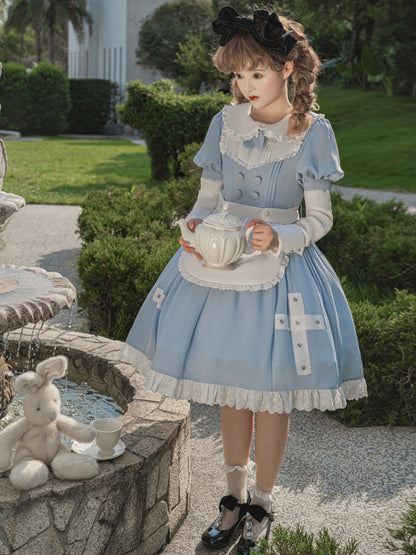 Maid Style Light Blue Lolita Dress YOU0061