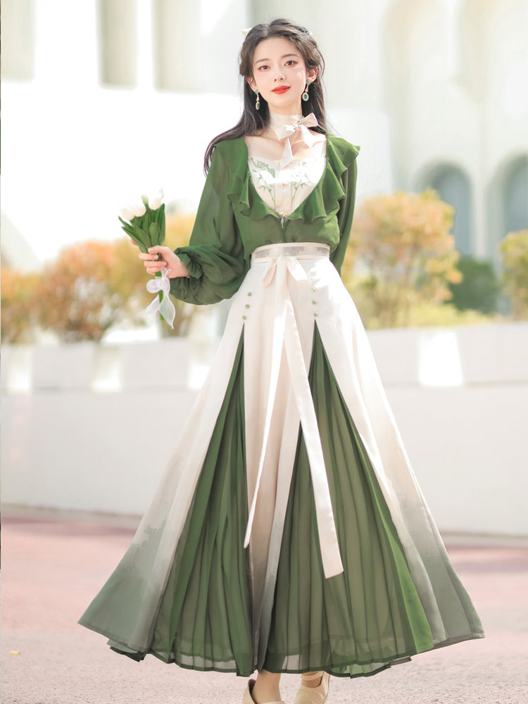 China Style Elegant Green Dress YOU0083