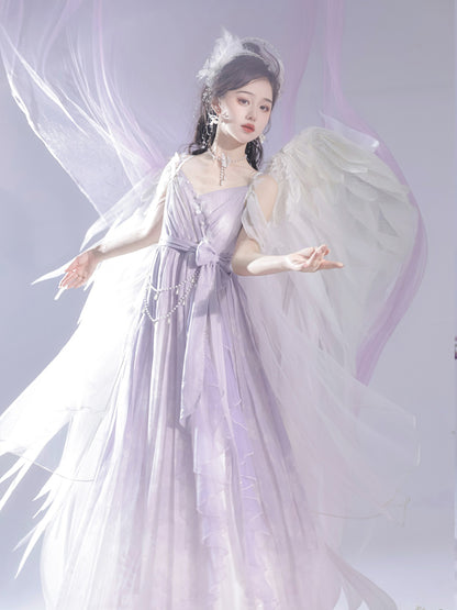 China Style Purple Mermaid Dress YOU0055