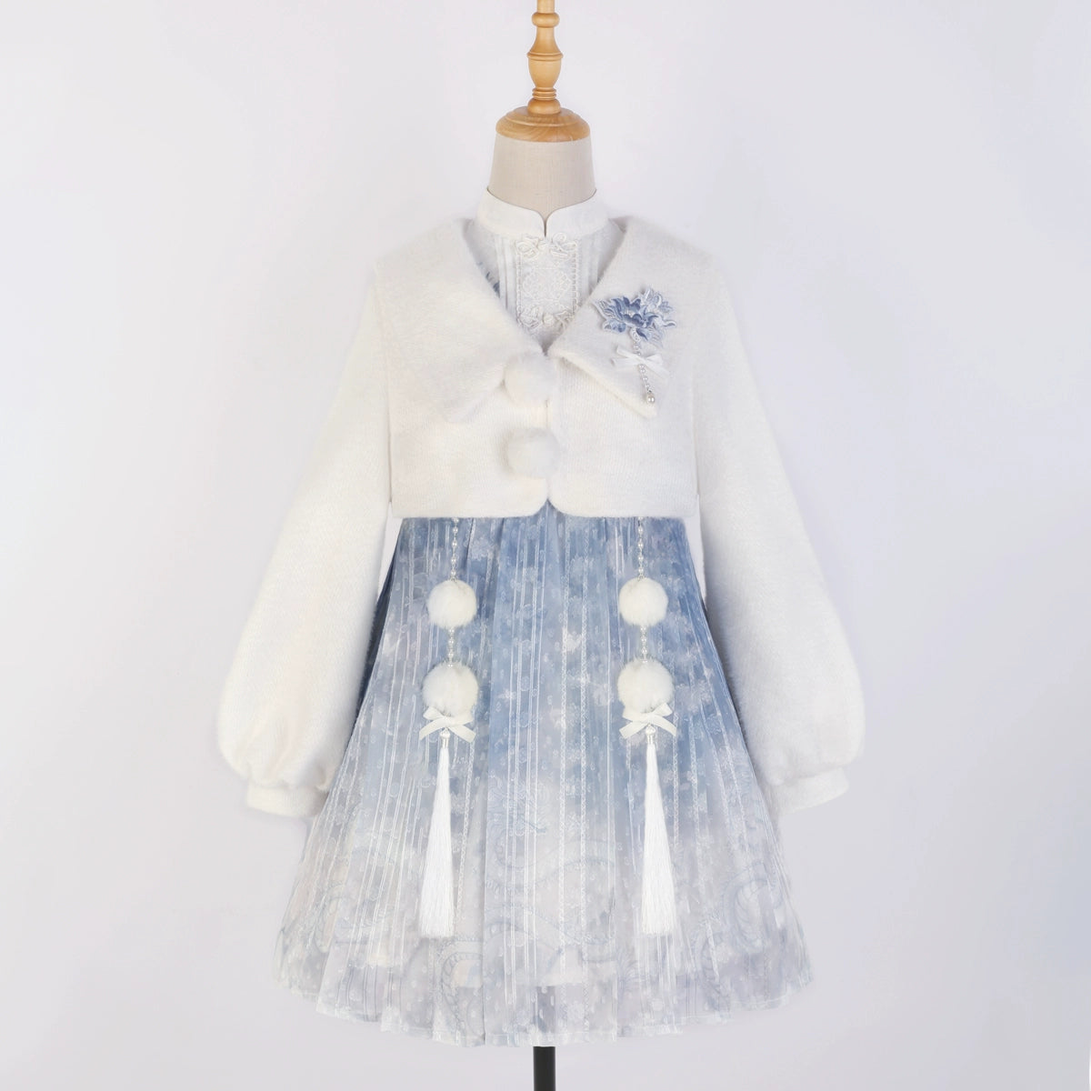 Short Jacket and Skyblue Princess Dress YOU0001