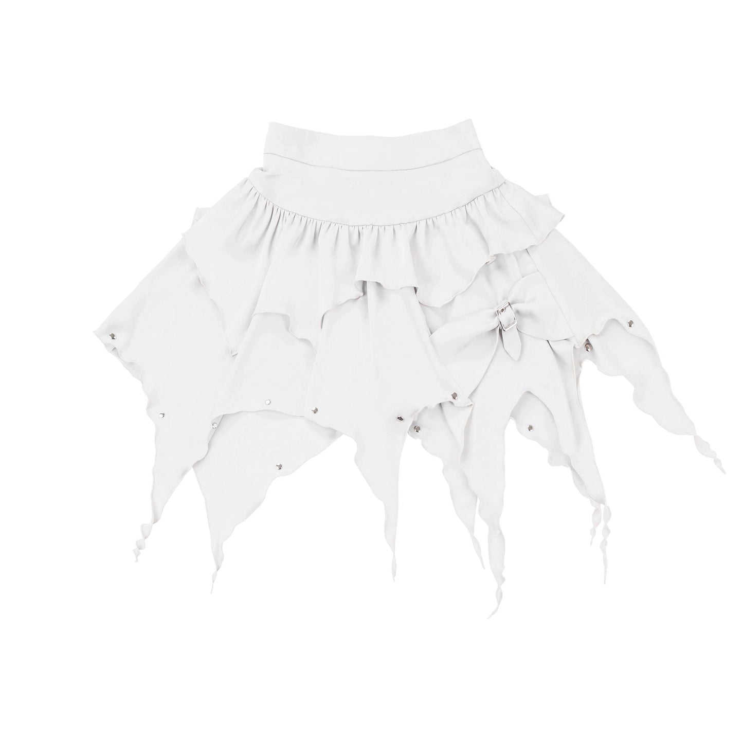 Butterfly Design Lace-up Tops and Irregular Skirt PIN0014