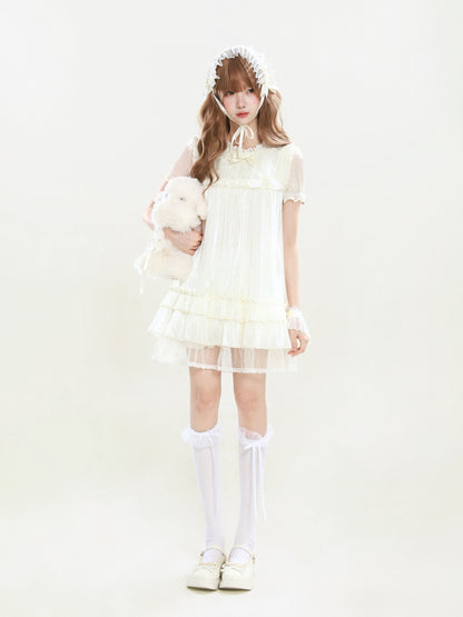 Moonlight Lily Mesh Ruffle Dress LAL0208