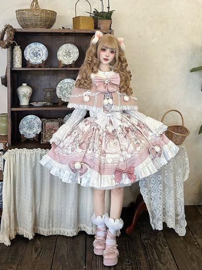 Sweet Christmas Cape And Princess Dress Set YOU0314