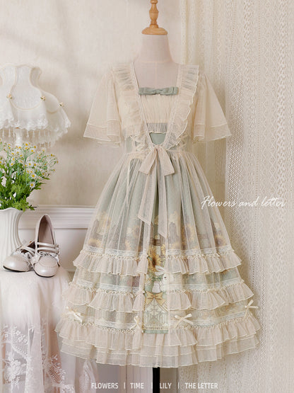 Sunflower Print Sweet Princess Lolita Dress YOU0034