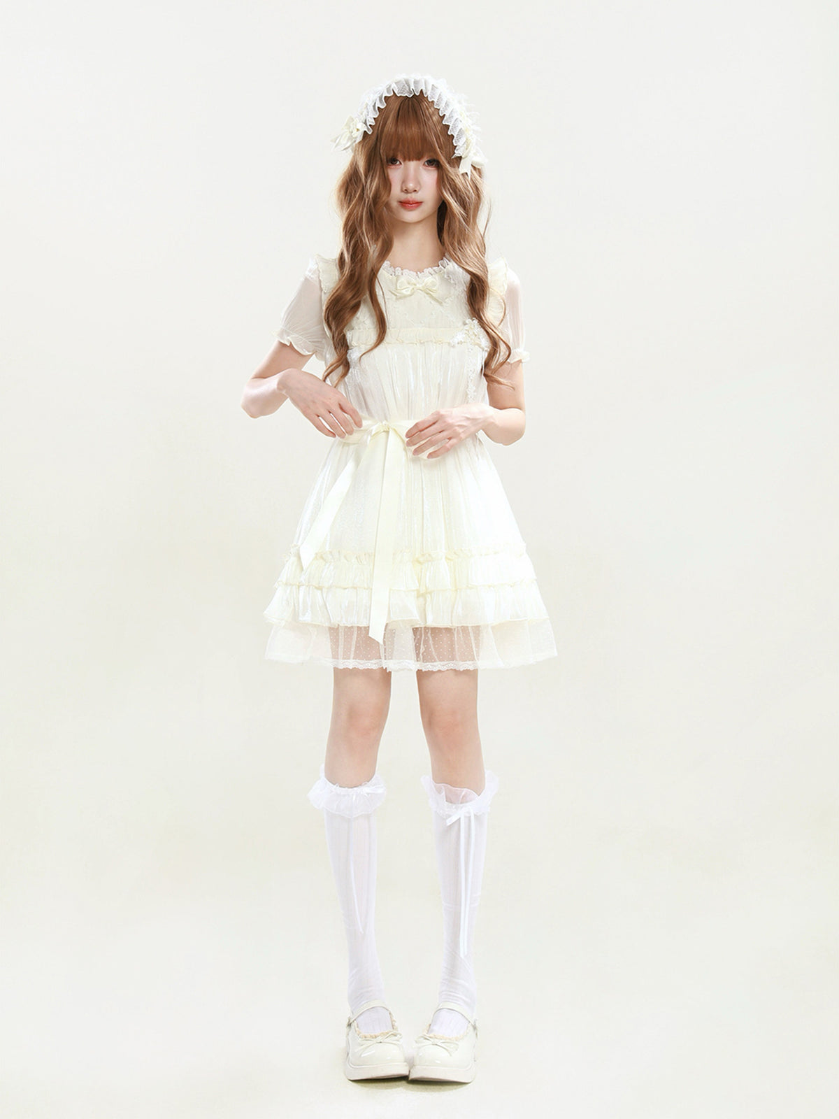 Moonlight Lily Mesh Ruffle Dress LAL0208