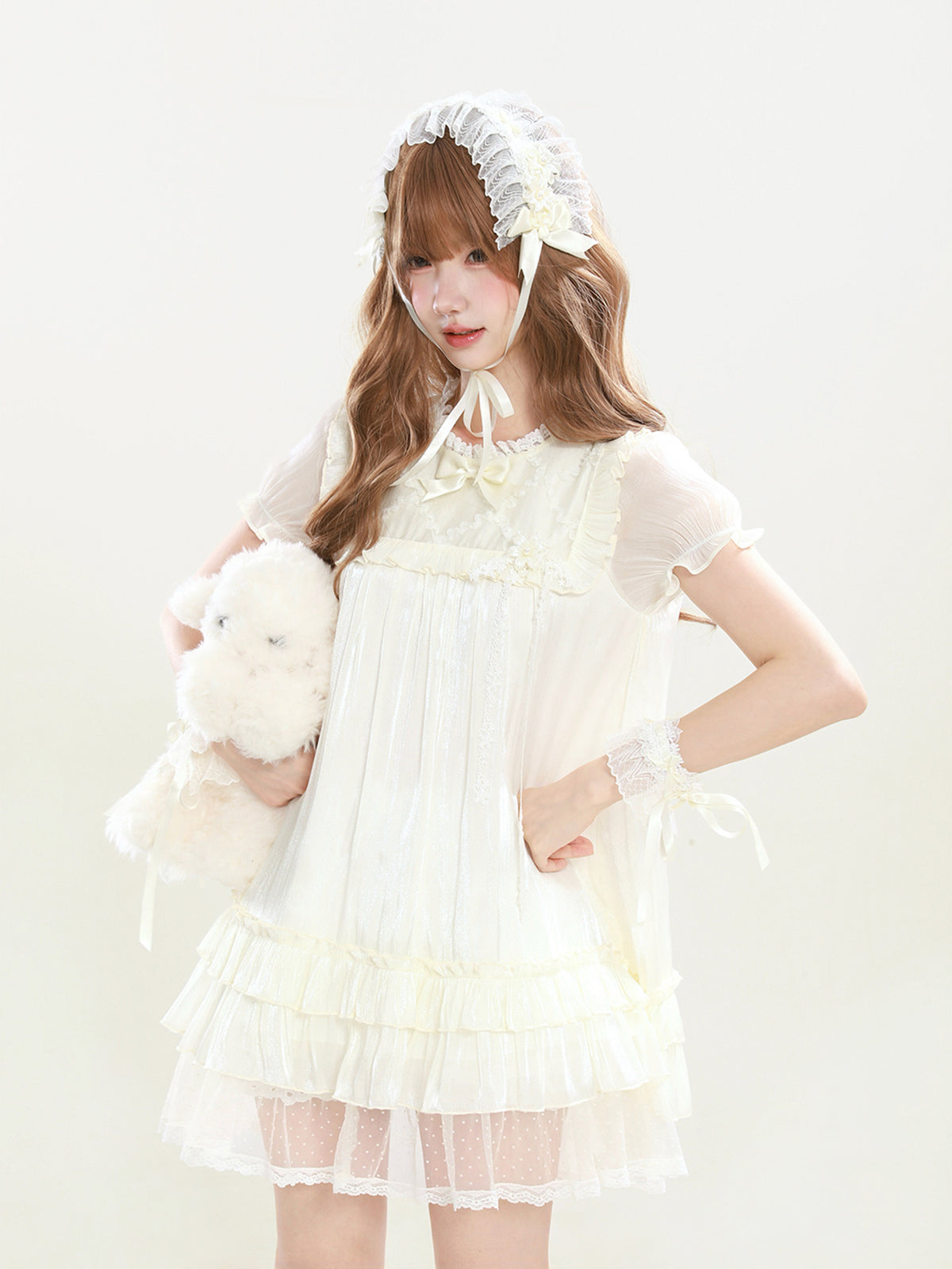 Moonlight Lily Mesh Ruffle Dress LAL0208