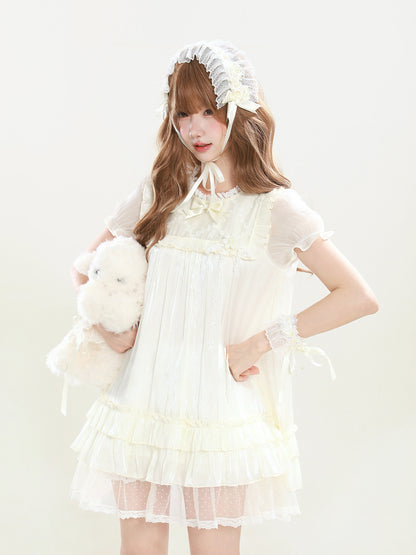 Moonlight Lily Mesh Ruffle Dress LAL0208