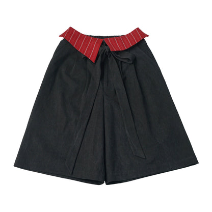 V-Neck Color Block Sweatshirt And Plaid Skirt Set PIN0052