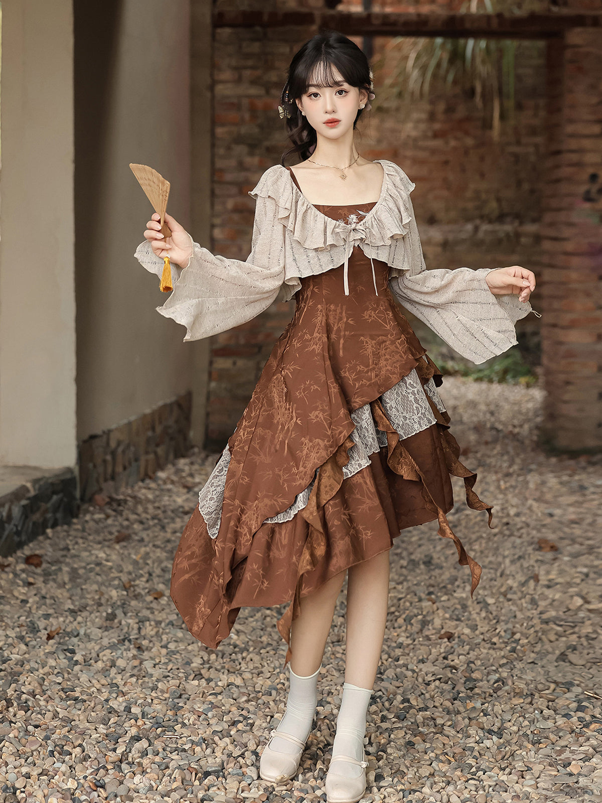 Rustic Desert Traveler Layered Dress Set YOU0273