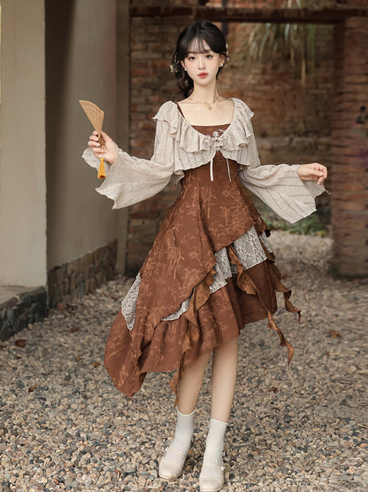 Rustic Desert Traveler Layered Dress Set YOU0273