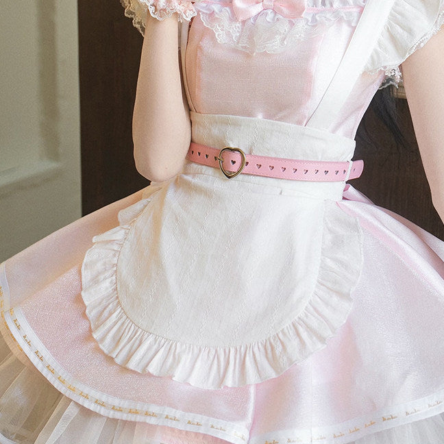 Doll Angel Pink Ruffle Apron Dress LAL0181