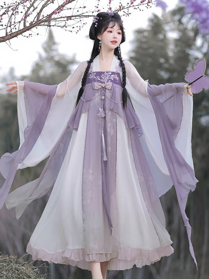 Light Purple Fairy Style China Dress YOU0058