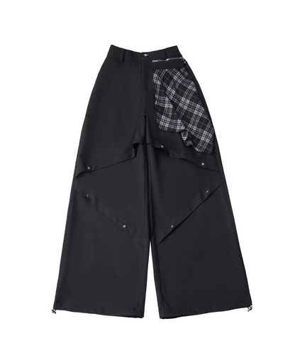 Plaid Shawl Collar Hooded Sweatshirt PIN0060