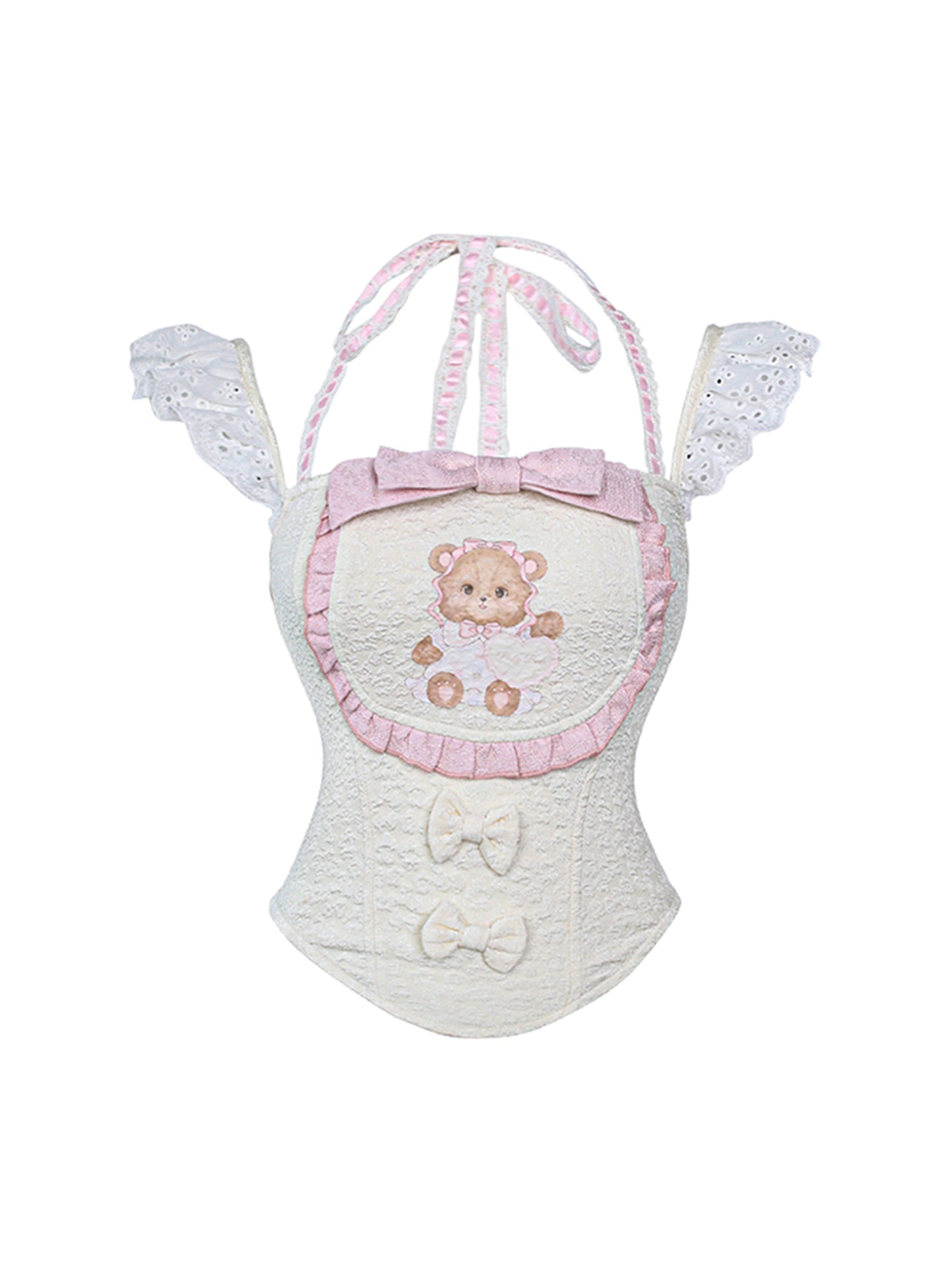 Sweet Baby Bear Print Tops & Tiered Frilled Skirt SER0006