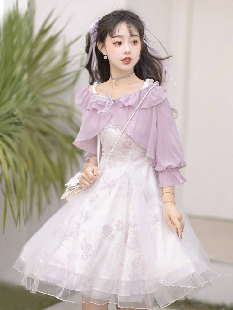 China Style Sweet Purple Dress YOU0079