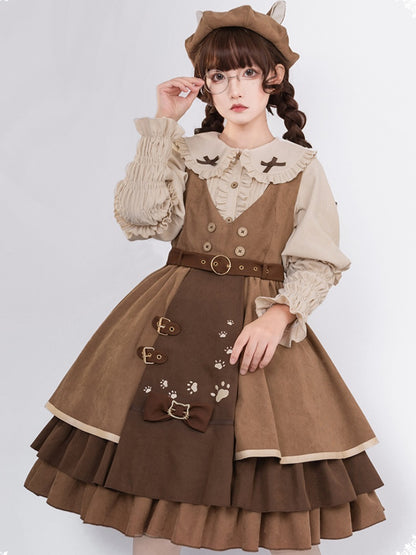 Detective Style Brown Lolita Dress CHE0015