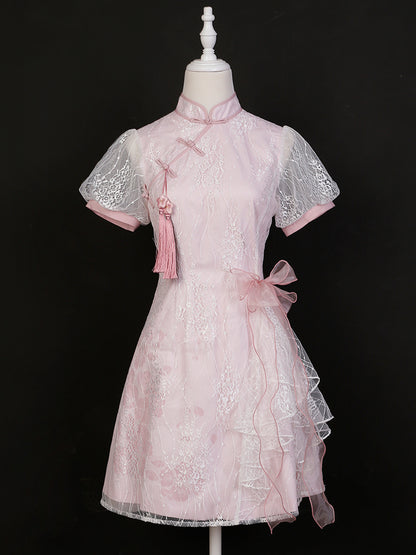 China Style Pink Ribbon Lolita Dress YOU0085