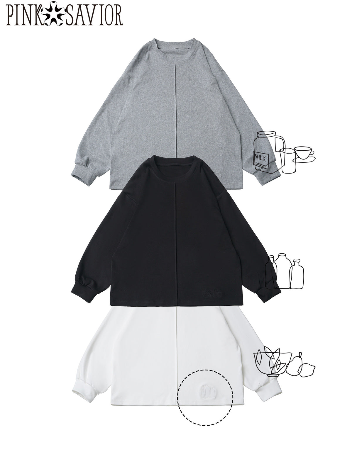 Crew Neck Oversized Basic T-Shirt PIN0045