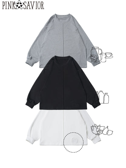 Crew Neck Oversized Basic T-Shirt PIN0045