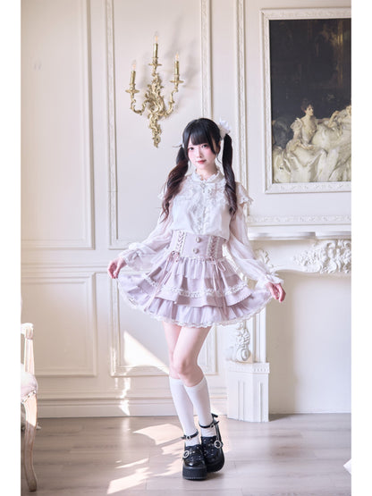 Plaid Tiered Corset Waist Skirt NOG0037