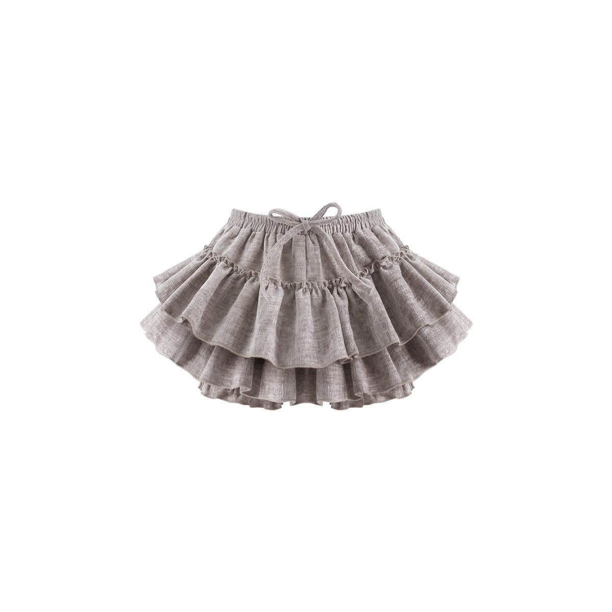 Cat Ear Hooded Grey Jacket And Ruffle Cake Skirt Set SER0157