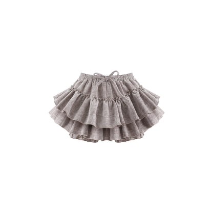 Cat Ear Hooded Grey Jacket And Ruffle Cake Skirt Set SER0157