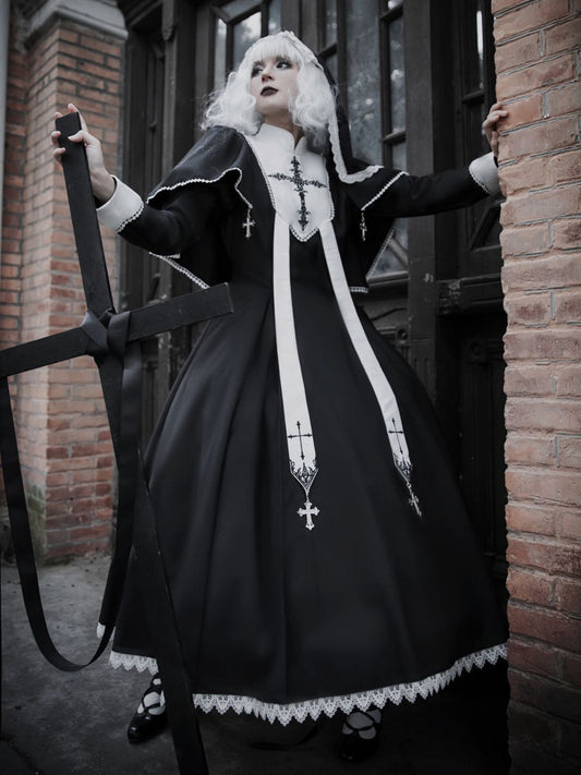 Gothic Nun Cross Lolita Dress YOU0283