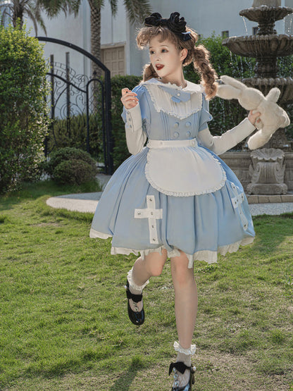 Maid Style Light Blue Lolita Dress YOU0061