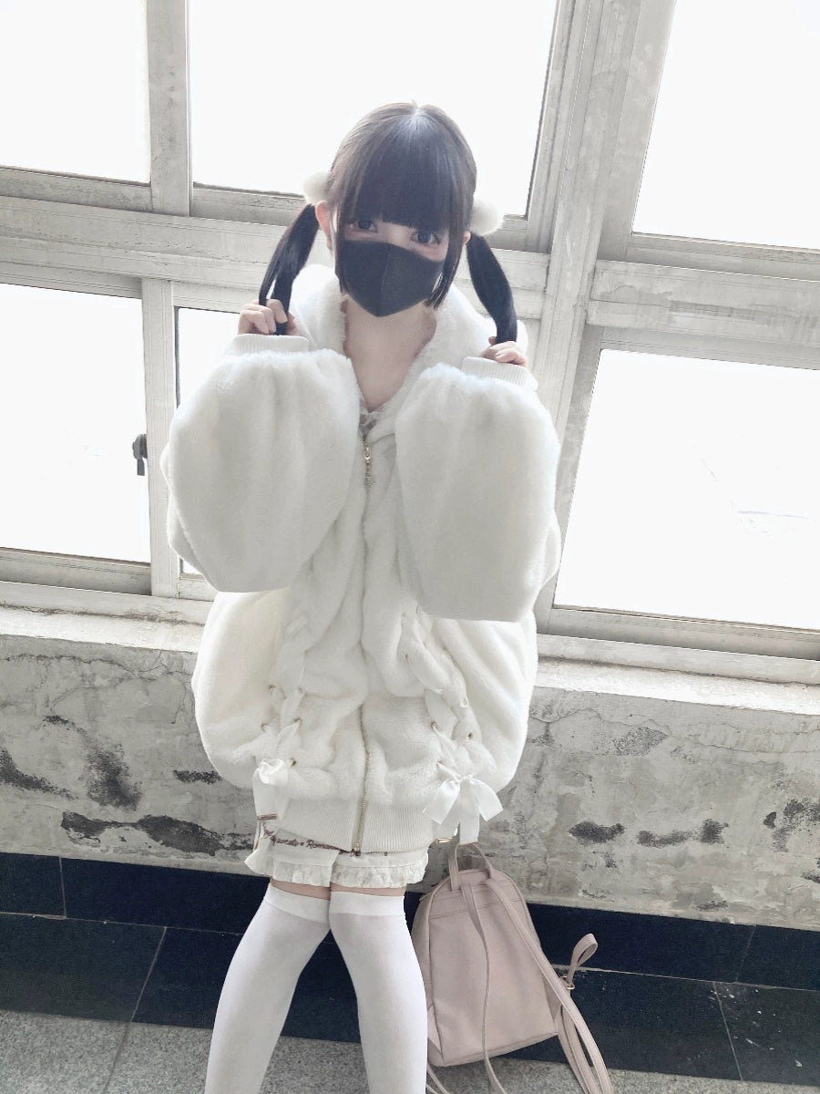 【予約商品】Ground Mine Girl Style White Ribbon Outer NEK0032