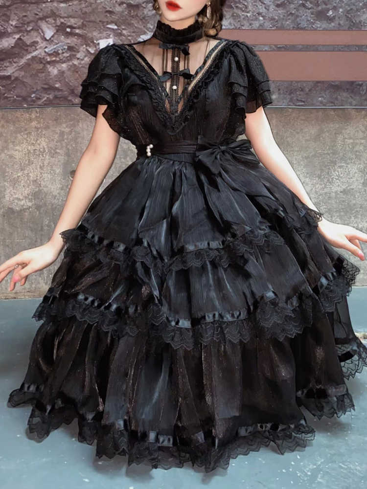 Castle Knight Lolita Dark Gothic Dress YOU0115