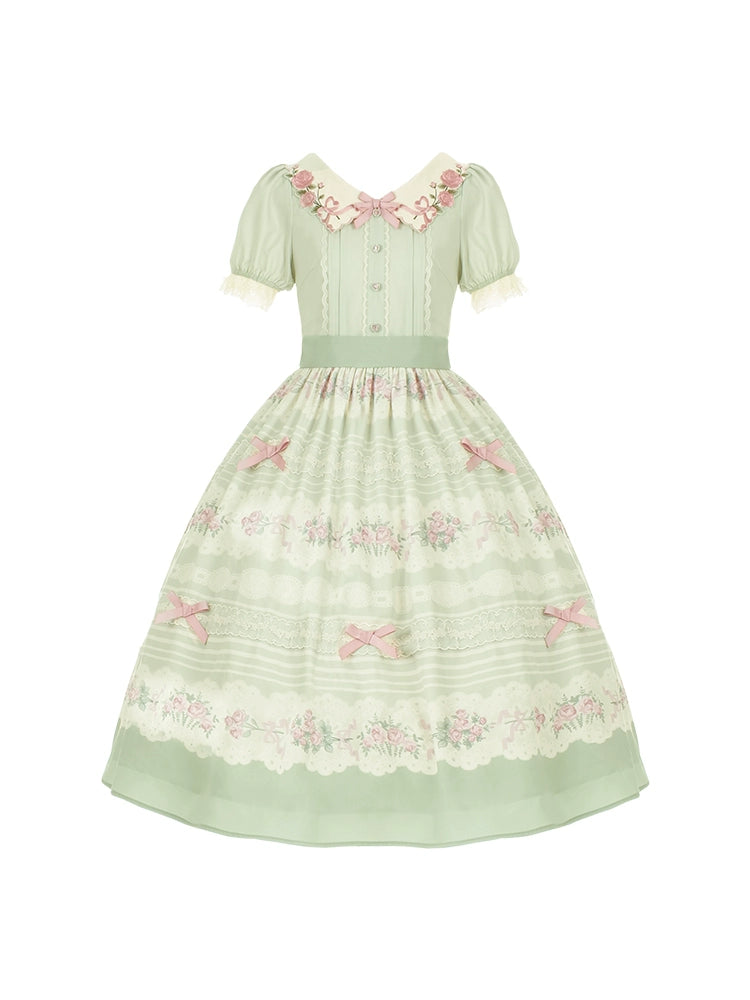 Flower Garden Green Lolita Princess Dress WIT0008