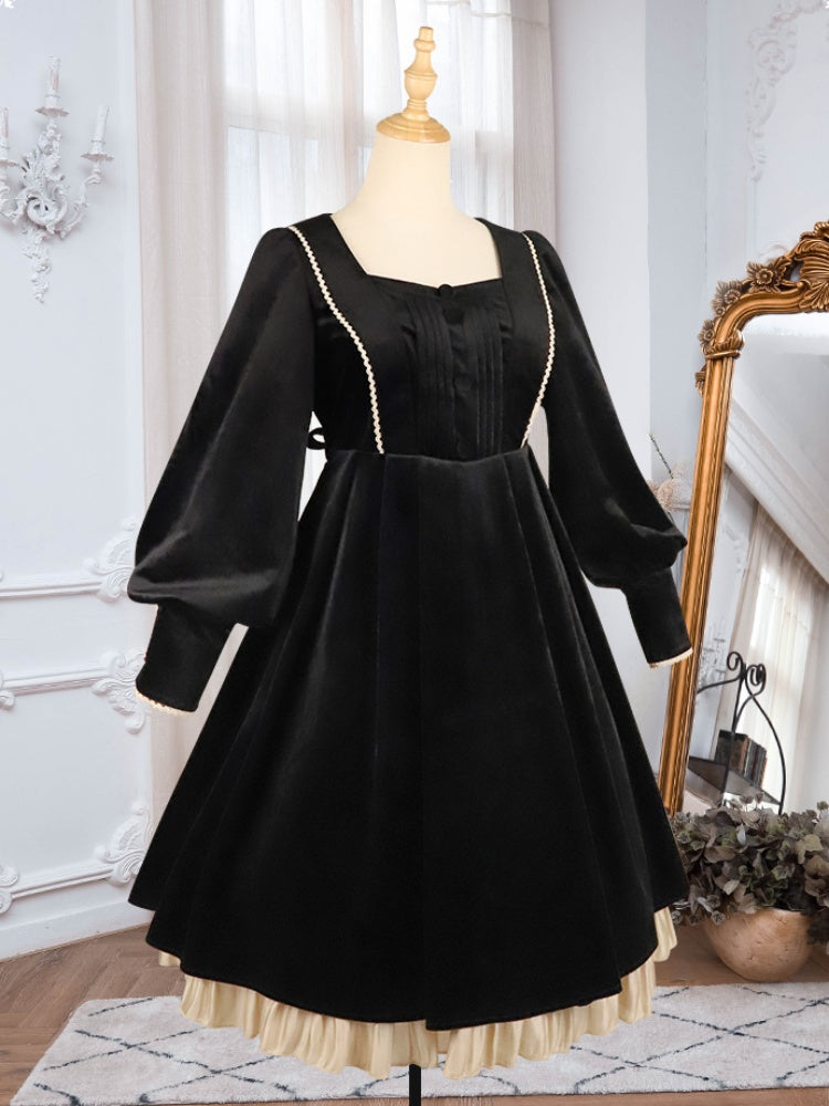 Elegant palace style Black Dress CHE0029