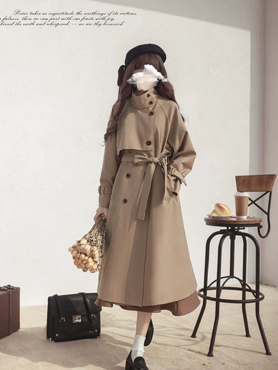 French Retro Brown Girly Coat HUT0122