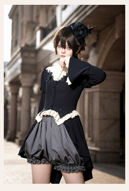 Gothic Tuxedo Top Set-Up WIT0282