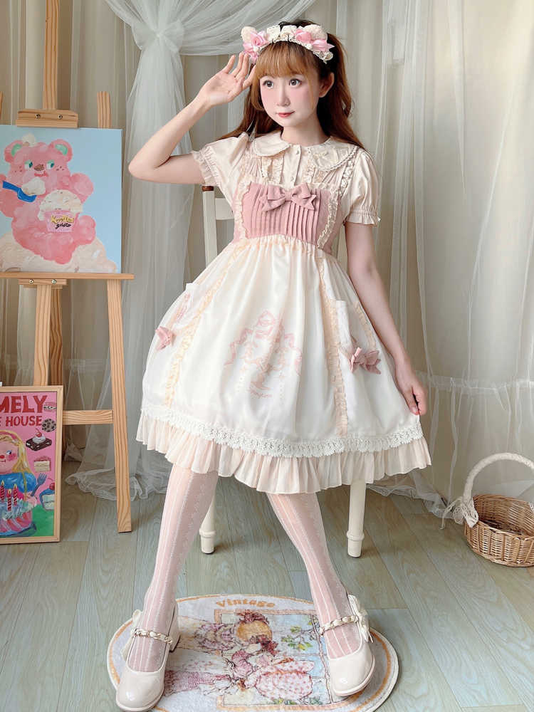 Goodnight Bear Lolita Suspender Dress YOU0112