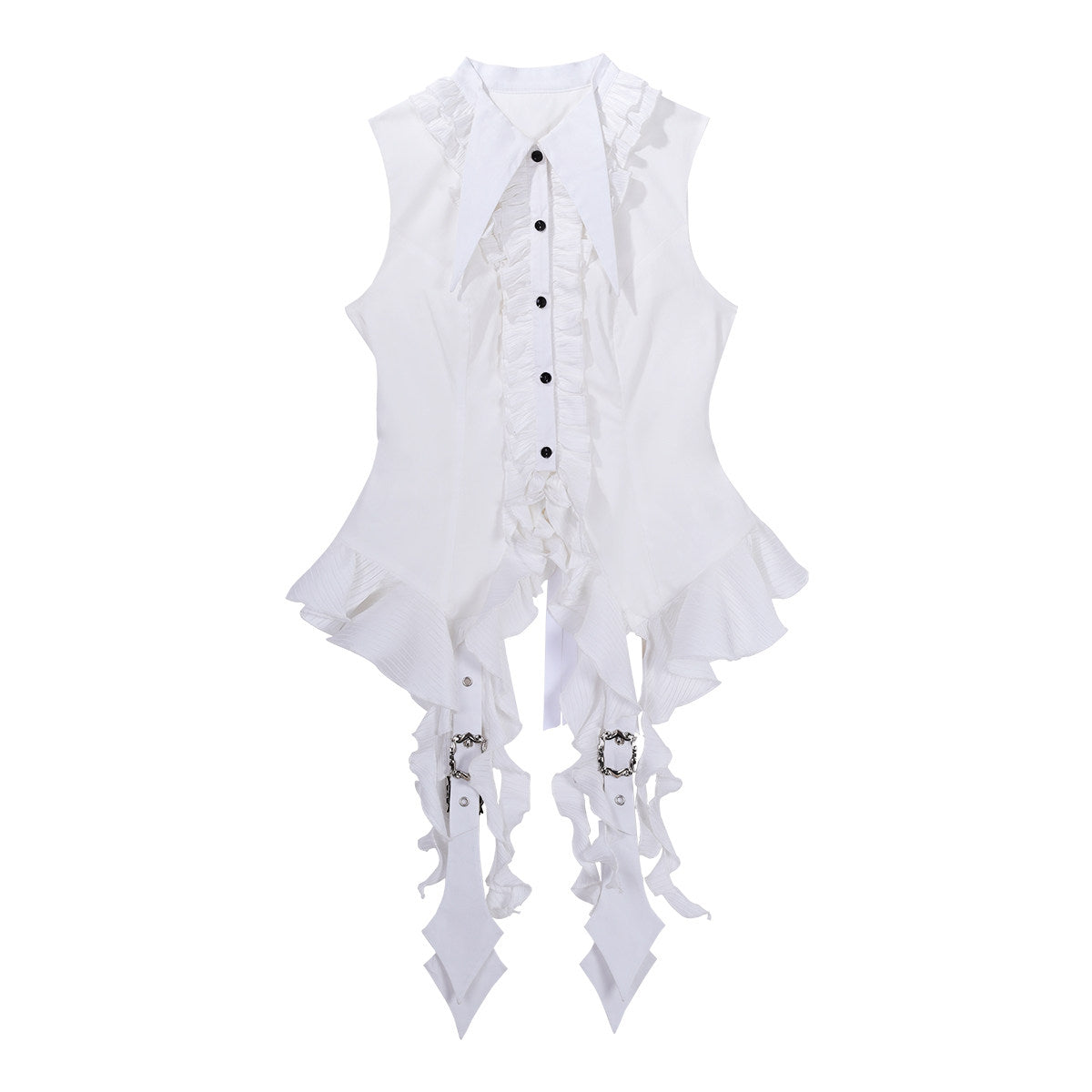 Black White Gothic Lolita Blouse Skirt Set YOU0290