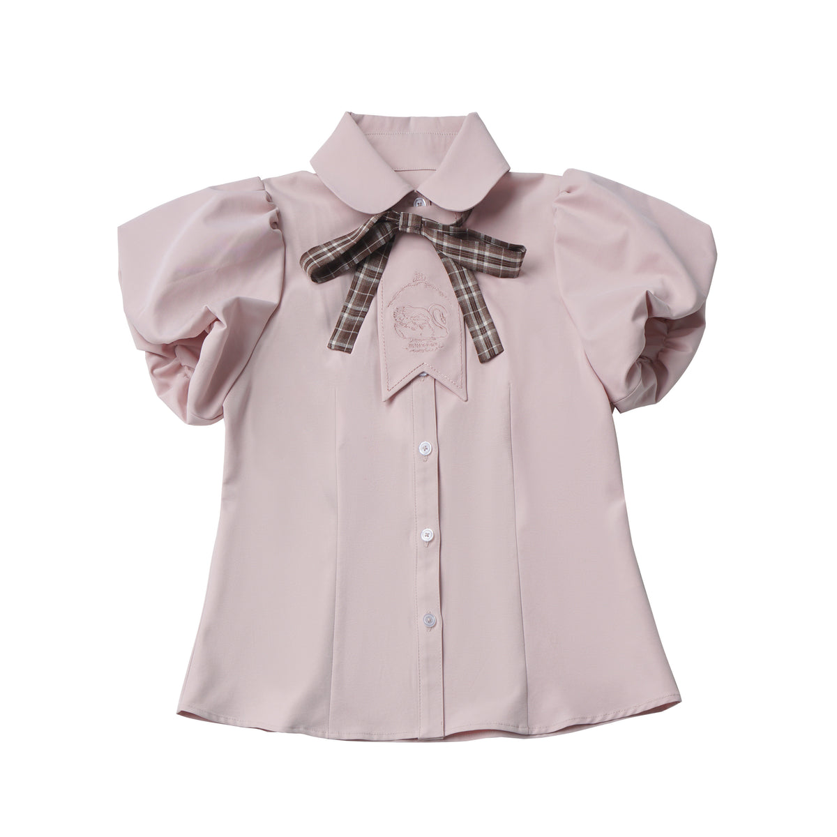 Preppy Embroidered Blouse And Suspender Skirt PIN0047