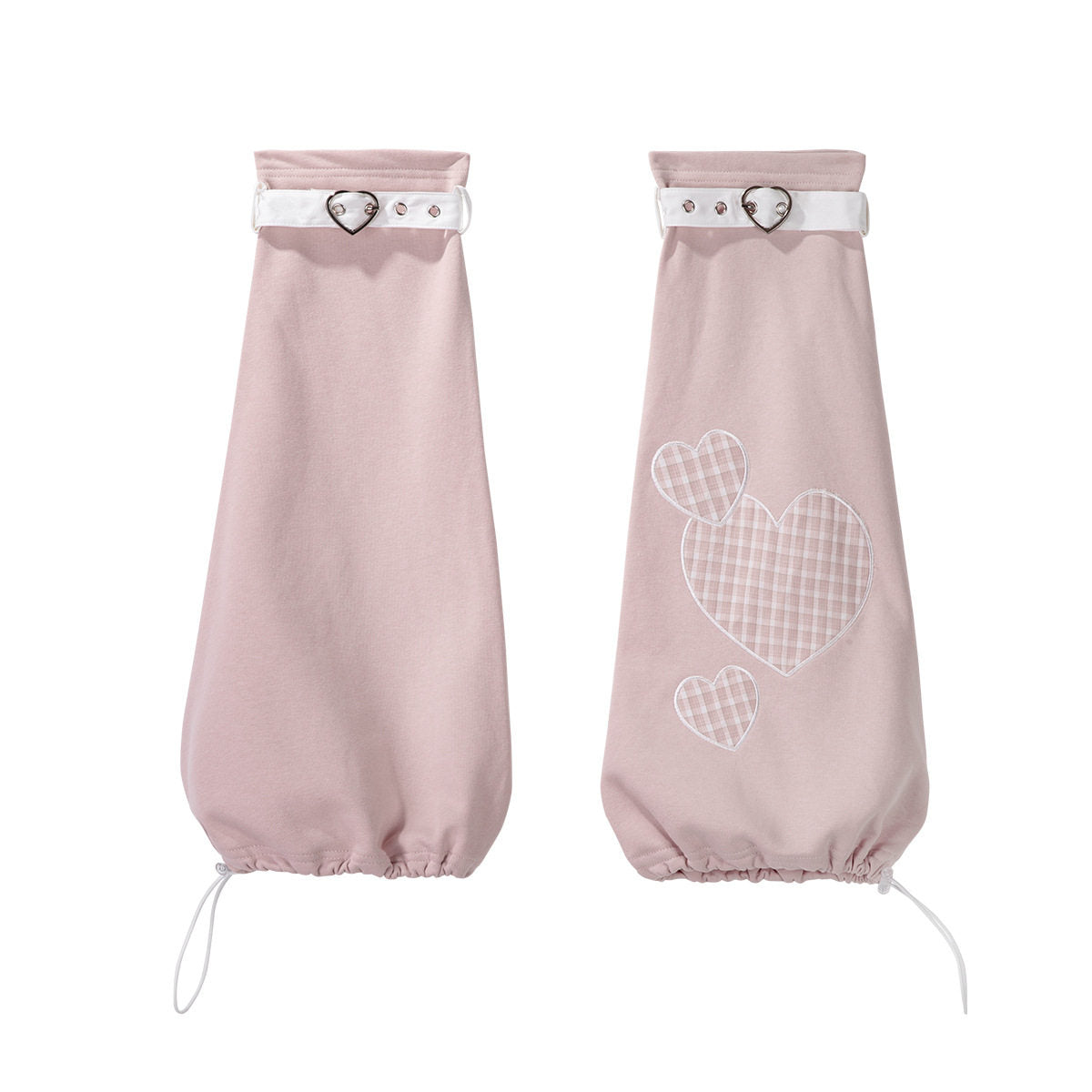 Heart Bow Cat Print Hoodie With Pleated Skirt YOU0315