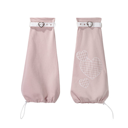 Heart Bow Cat Print Hoodie With Pleated Skirt YOU0315