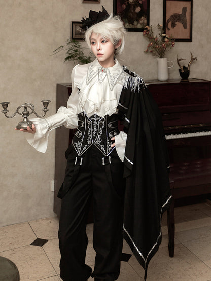 Gothic Prince Ruffled Shirt And Pants Set YOU0322
