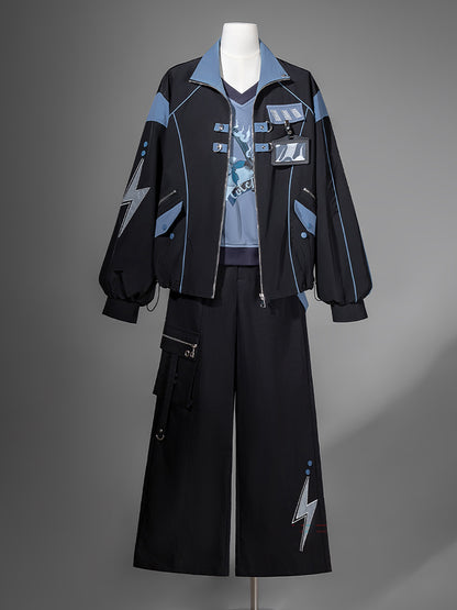 Futuristic Techwear Jacket Sweatshirt Pants Set YOU0277