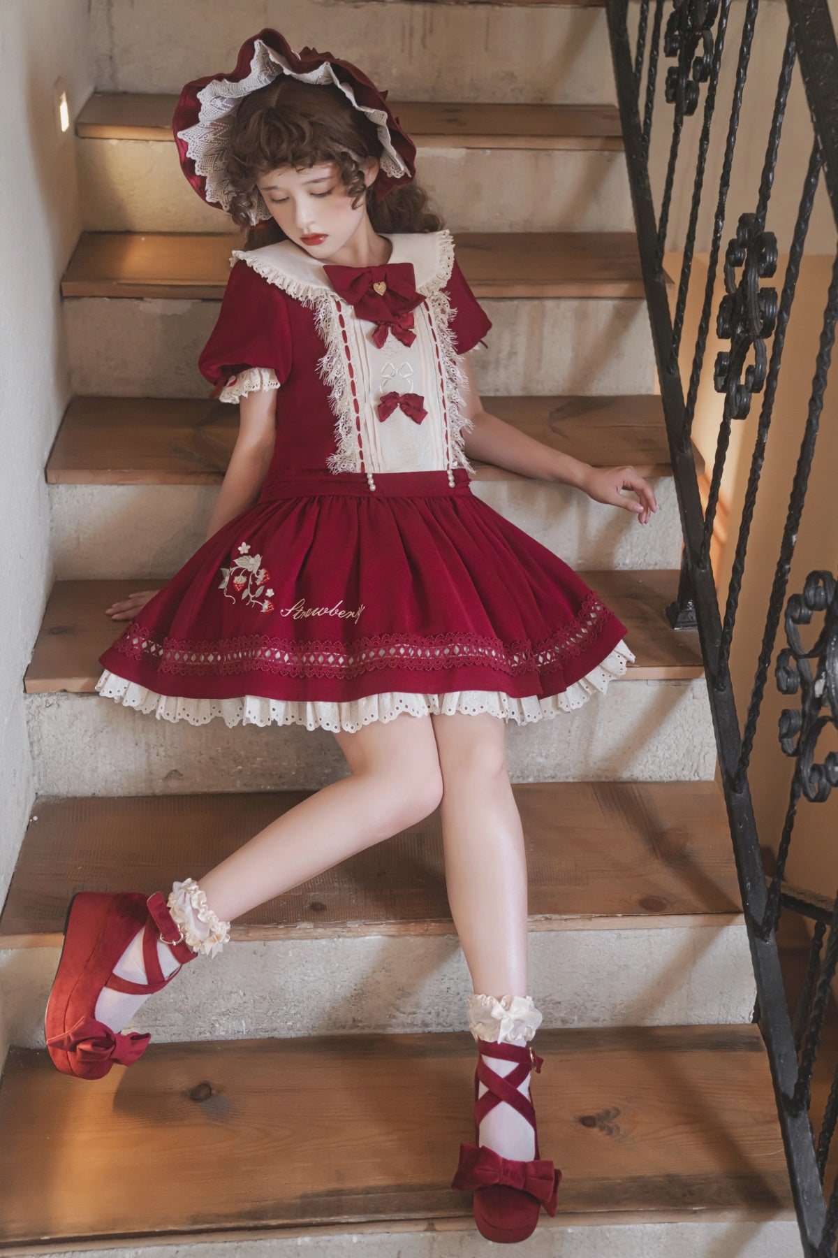 Strawberry Print Sweet Lolita Dress YOU0063