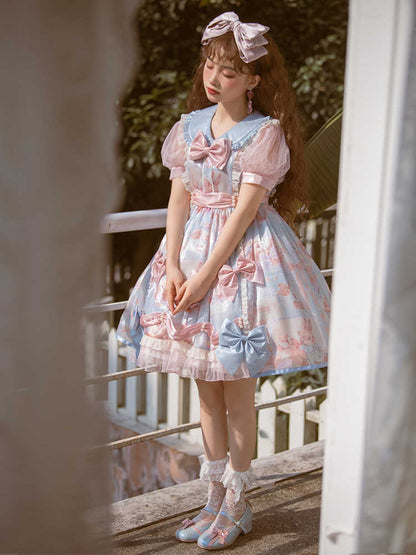 Sakura Candy Short Sleeve Sweet Doll Girl Dress YOU0133