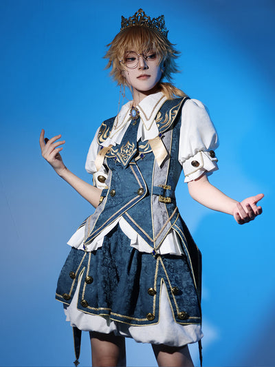 Medieval Prince Style Vest Shirt And Shorts Set YOU0311