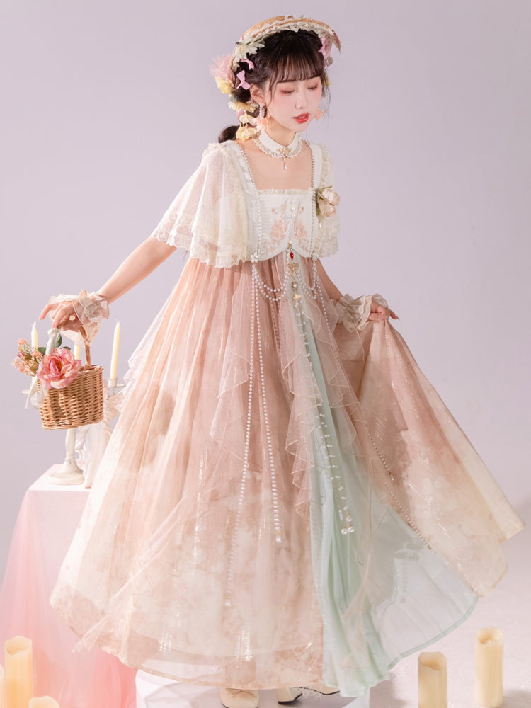 Sweet Flower Pink China Dress YOU0080