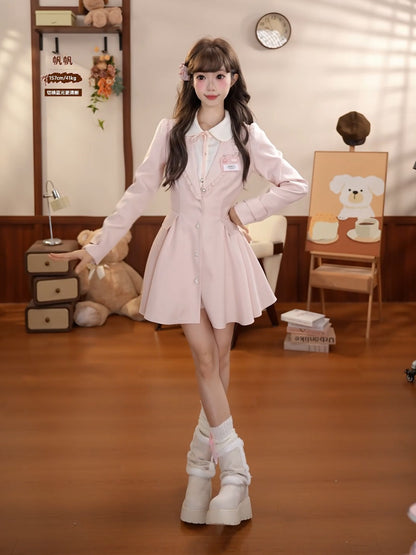Collared Button-Up Trench Dress BEL0019