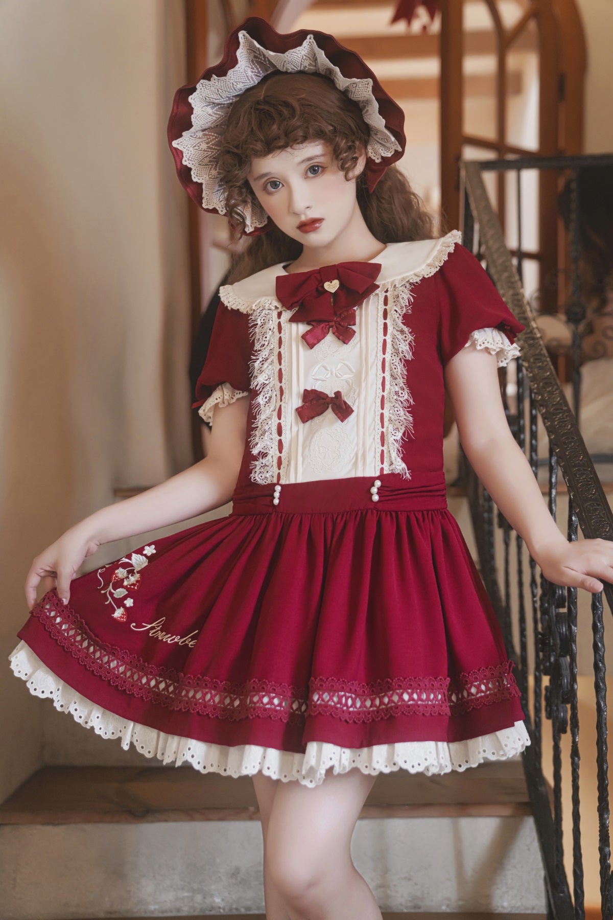 Strawberry Print Sweet Lolita Dress YOU0063