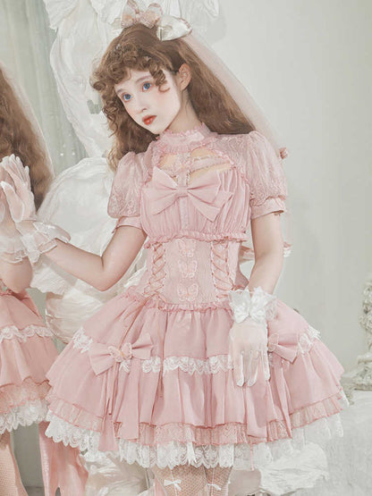 Butterfly Ribbon Frill Sweet Lolita Dress YOU0111